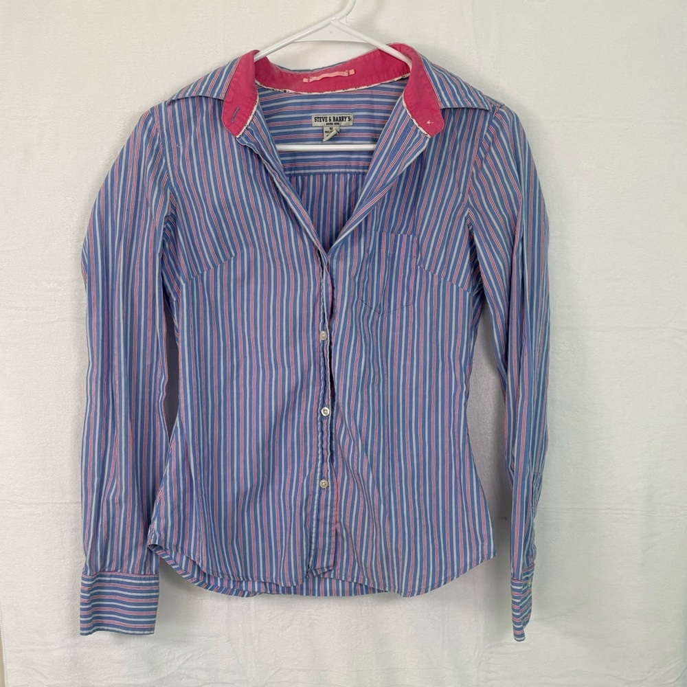 Steve & Barry’s Blue Longsleeve Button Up | Women’s Medium | Good Condition